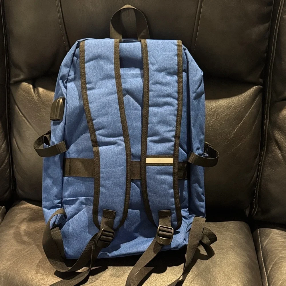 Cafele Blue Gamer Laptop Multimedia Backpack with built in USB. Never used.